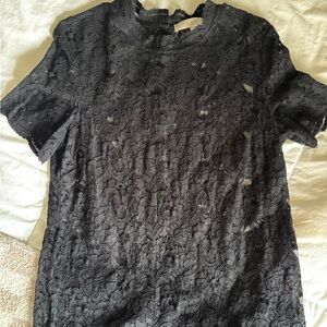 LOFT Black Lace Blouse